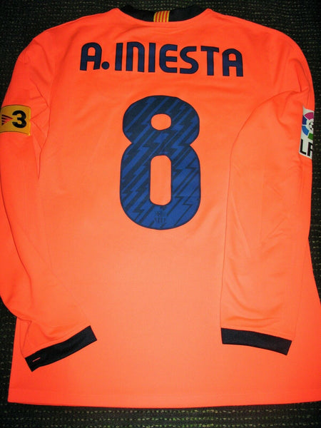 Iniesta Barcelona MATCH WORN Pink 2010 2011 Jersey Shirt Camiseta Trikot Maglia - foreversoccerjerseys