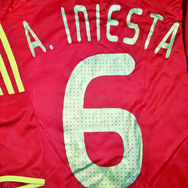 Iniesta Spain 2009 CONFEDERATIONS CUP Home Jersey Espana Camiseta Shirt BNWT XL SKU# P06574 foreversoccerjerseys