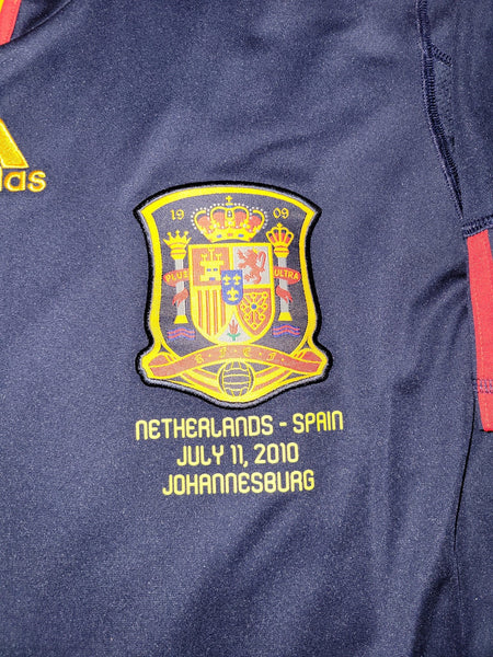 Iniesta Spain 2010 WORLD CUP Final Away Soccer Jersey Shirt M SKU# P47896 Adidas