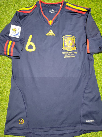 Iniesta Spain 2010 WORLD CUP Final Away Soccer Jersey Shirt M SKU# P47896 Adidas