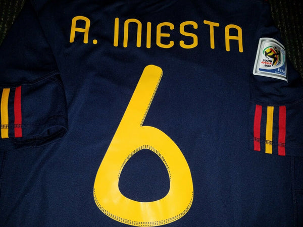 Iniesta Spain 2010 World Cup Final Jersey Camiseta Shirt S - foreversoccerjerseys
