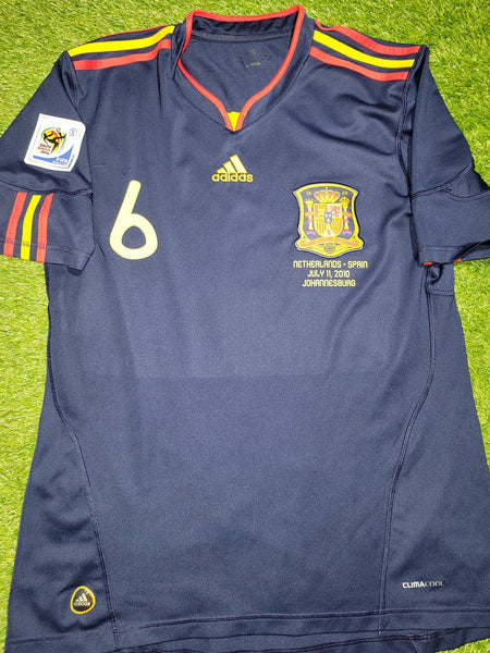 Iniesta Spain 2010 WORLD CUP FINAL Soccer Away Jersey Shirt L SKU# P47896 AZB001 Adidas