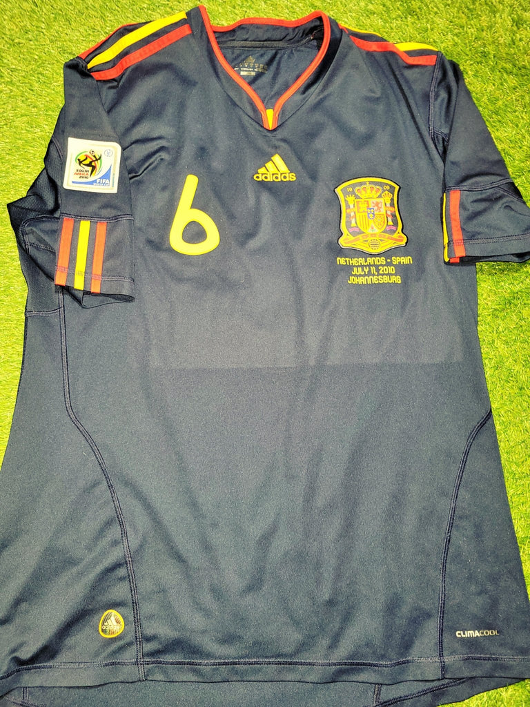 Iniesta Spain 2010 WORLD CUP FINAL Soccer Away Jersey Shirt XL SKU# P47896 Adidas