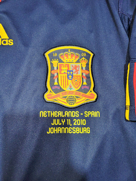 Iniesta Spain 2010 WORLD CUP FINAL Soccer Away Jersey Shirt XL SKU# P47896 Adidas
