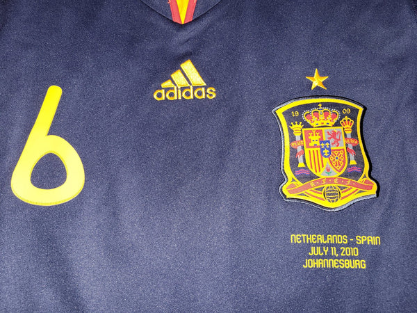 Iniesta Spain 2010 WORLD CUP FINAL WITH STAR Jersey Espana Camiseta Shirt L SKU# P47896 AZB001 foreversoccerjerseys