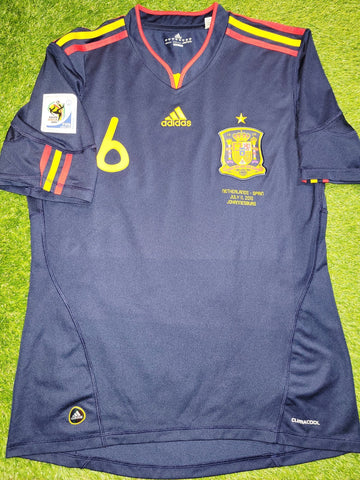 Iniesta Spain 2010 WORLD CUP FINAL WITH STAR Jersey Espana Camiseta Shirt L SKU# P47896 AZB001 foreversoccerjerseys