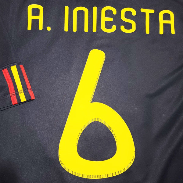 Iniesta Spain 2010 WORLD CUP FINAL WITH STAR Jersey Espana Camiseta Shirt M SKU# P47896 AZB001 foreversoccerjerseys