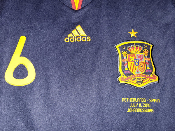 Iniesta Spain 2010 WORLD CUP FINAL WITH STAR Jersey Espana Camiseta Shirt XL SKU# P47896 AZB001 foreversoccerjerseys