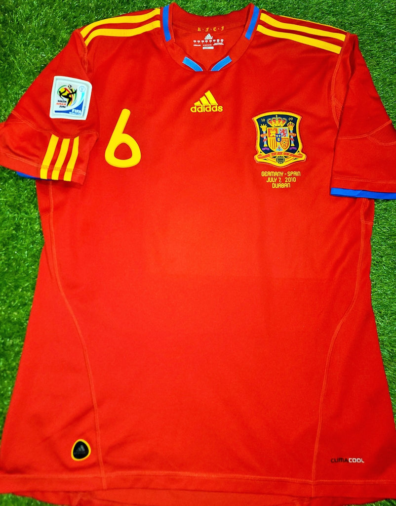 Iniesta Spain 2010 WORLD CUP SEMI FINAL Jersey Espana Camiseta Trikot Shirt L SKU# P47902 foreversoccerjerseys