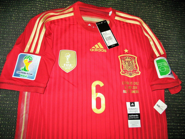 Iniesta Spain 2014 WORLD CUP Adizero Player Issue Jersey Shirt BNWT M - foreversoccerjerseys
