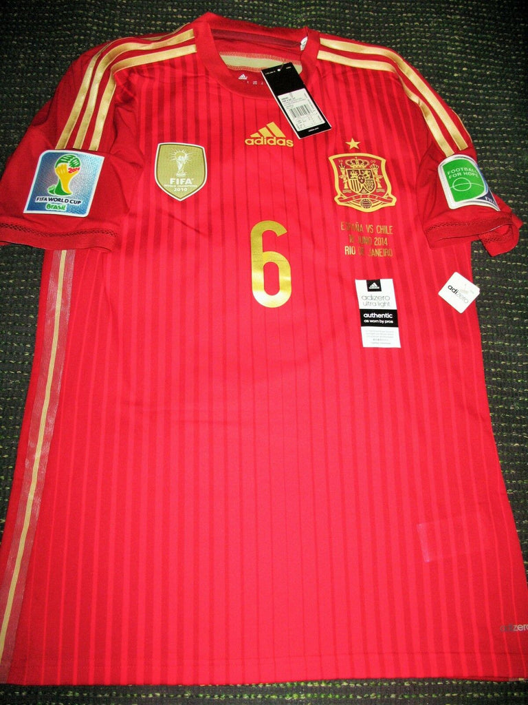 Iniesta Spain 2014 WORLD CUP Adizero Player Issue Jersey Shirt BNWT M - foreversoccerjerseys
