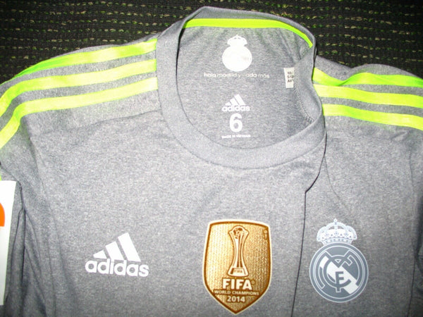 Isco Real Madrid 2015 2016 MATCH ISSUED Adizero Gray Long Sleeve Jersey Camiseta Shirt M 6 - foreversoccerjerseys