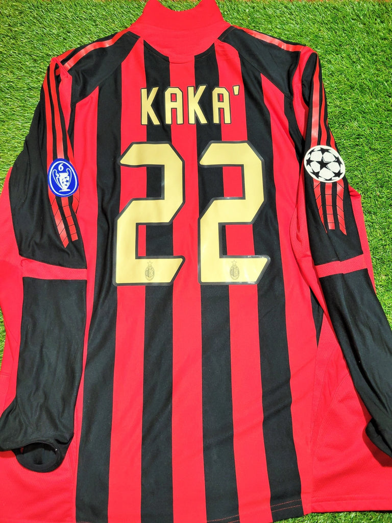ondersteuning Luidruchtig Hoogte Kaka AC Milan 2005 2006 UEFA Long Sleeve Jersey Shirt Maglia L SKU# 10 –  foreversoccerjerseys