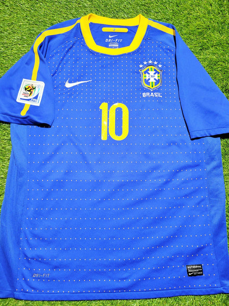 Kaka Brazil 2010 WORLD CUP Away Nike Soccer Jersey Shirt Camiseta L SKU# 369251-493 Nike