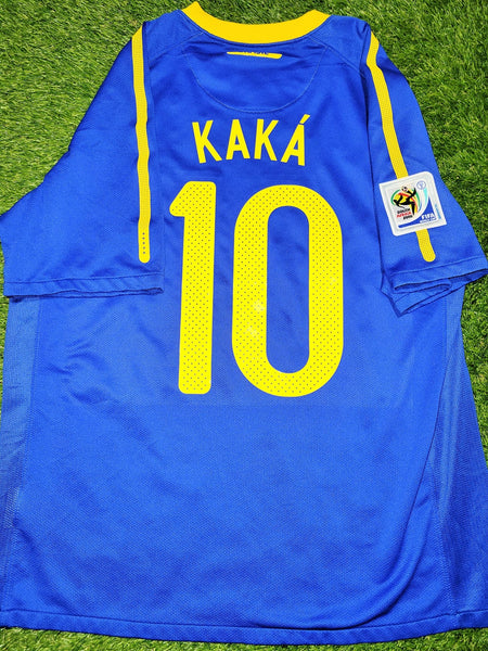 Kaka Brazil 2010 WORLD CUP Away Nike Soccer Jersey Shirt Camiseta L SKU# 369251-493 Nike