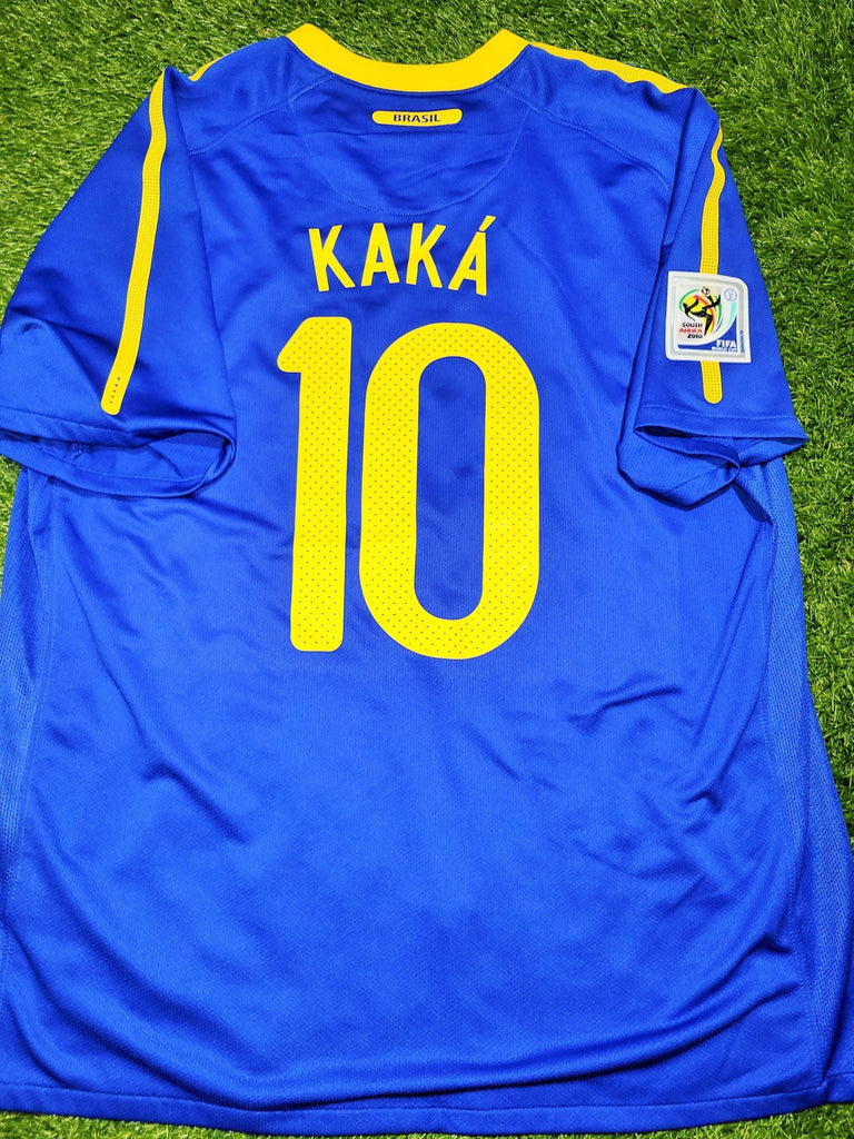 Kaka Brazil 2010 WORLD CUP Away Nike Soccer Jersey Shirt Camiseta XL S –  foreversoccerjerseys