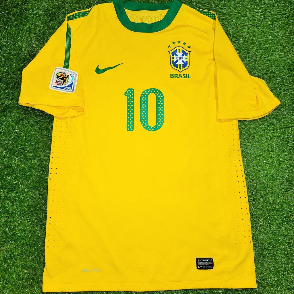 Kaka Brazil WORLD CUP 2010 PLAYER ISSUE Jersey Shirt Camiseta M SKU# 369276-703 foreversoccerjerseys
