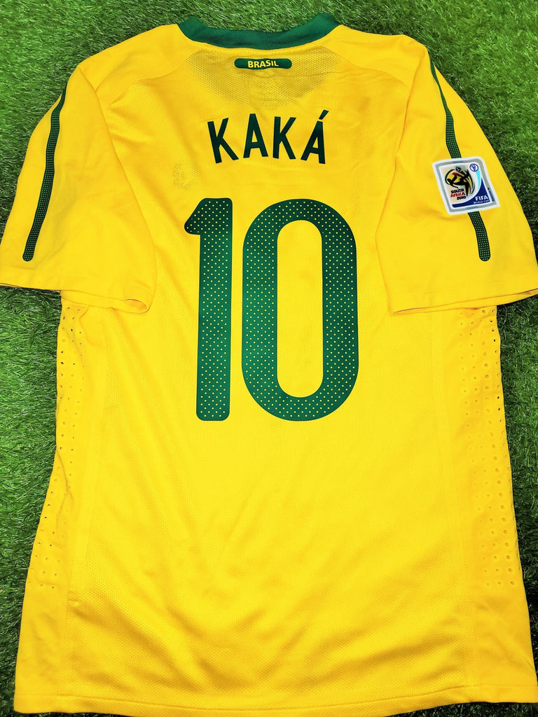 Kaka Brazil WORLD CUP 2010 PLAYER ISSUE Soccer Jersey Shirt L SKU# 369276-703 Nike