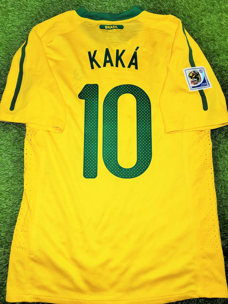 Kaka Brazil WORLD CUP 2010 PLAYER ISSUE Soccer Jersey Shirt L SKU# 369276-703 Nike