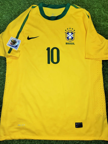 Kaka Brazil WORLD CUP 2010 PLAYER ISSUE Soccer Jersey Shirt XL SKU 36 kaka-brazil-world-cup-2010-player-issue-soccer-jersey-shirt-xl-sku-36