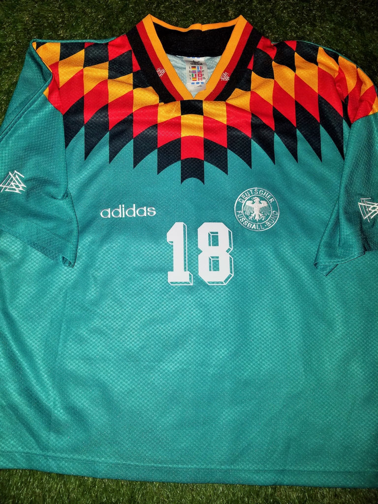 Klinsmann Germany 1994 Green Jersey Shirt Deutschland Trikot XL foreversoccerjerseys