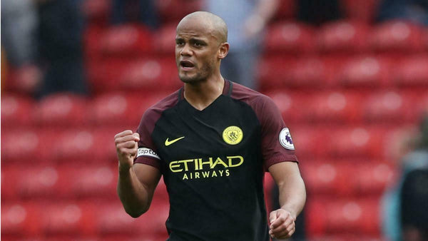 Kompany Manchester City MATCH WORN 2016 2017 Black Jersey Shirt Trikot XL - foreversoccerjerseys