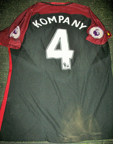 Kompany Manchester City MATCH WORN 2016 2017 Black Jersey Shirt Trikot XL - foreversoccerjerseys