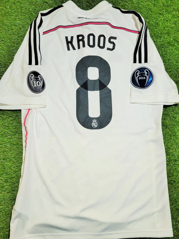 Kroos Real Madrid 2014 2015 DEBUT UEFA Soccer Jersey Shirt M SKU# M38202 Adidas