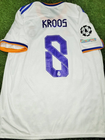 Kroos Real Madrid 2021 2022 UEFA FINAL Home Soccer Jersey Shirt XL SKU# GQ1359 Adidas