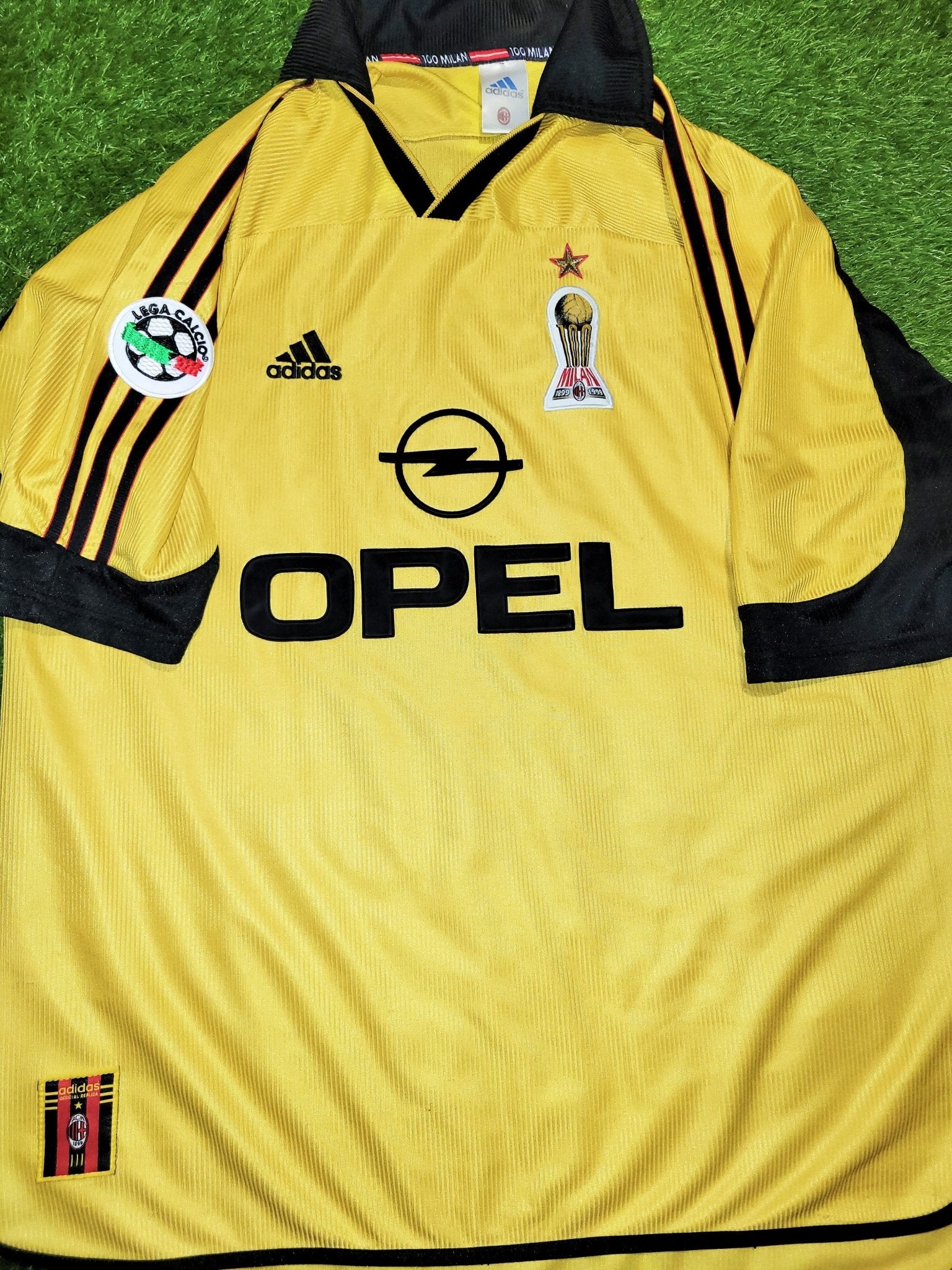 Maldini AC Milan Adidas 1999 2000 Fourth Gold CENTENARY Jersey Shirt Maglia XL Adidas