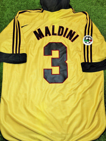 Maldini AC Milan Adidas 1999 2000 Fourth Gold CENTENARY Jersey Shirt Maglia XL Adidas
