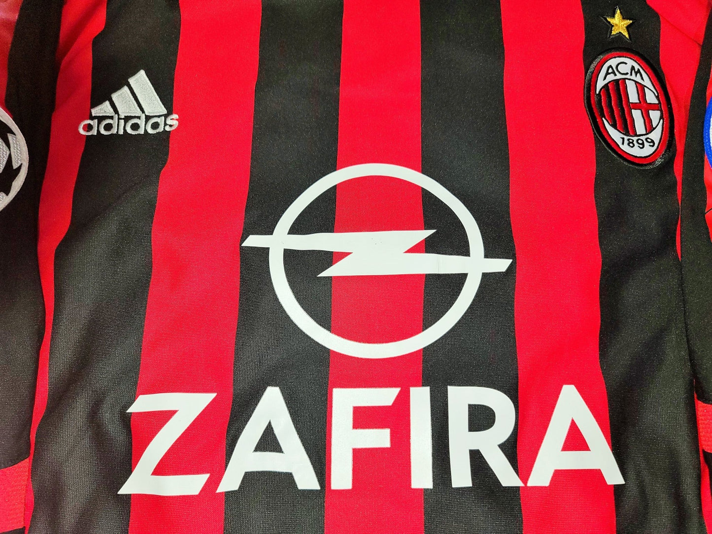 Maldini AC Milan Adidas Long Sleeve 2005 2006 Jersey Maglia Shirt M SKU# 109957 AZB001 foreversoccerjerseys