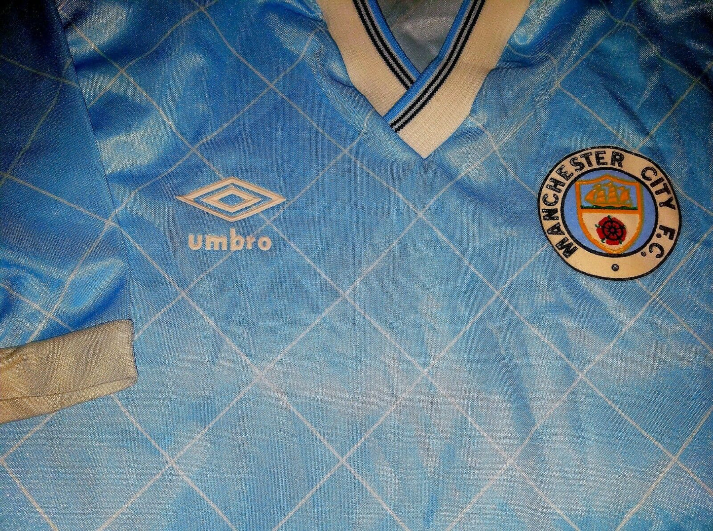 Manchester City Umbro 1987 1988 1989 Jersey Shirt 34 - 36 - foreversoccerjerseys