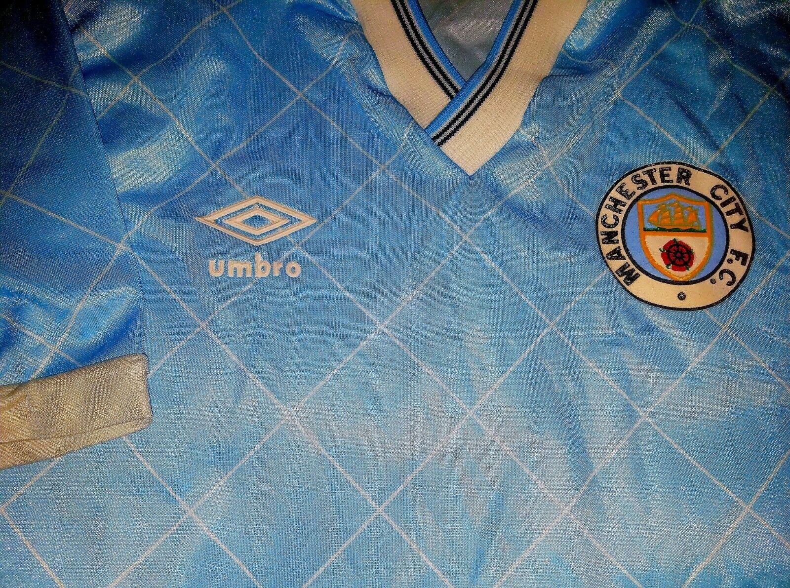 Manchester City Umbro 1987 1988 1989 Jersey Shirt 34 - 36 - foreversoccerjerseys