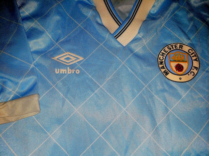 Manchester City Umbro 1987 1988 1989 Jersey Shirt 34 - 36 - foreversoccerjerseys