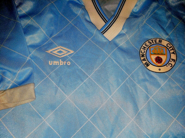 Manchester City Umbro 1987 1988 1989 Jersey Shirt 34 - 36 - foreversoccerjerseys