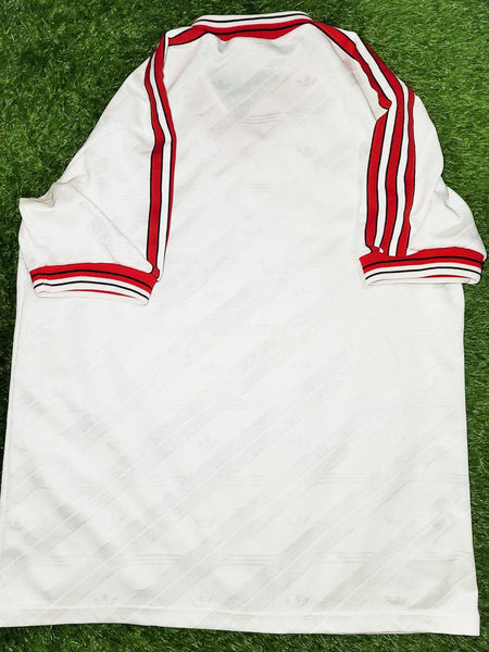 Manchester United Adidas 1986 1987 1988 White Away Jersey Shirt M foreversoccerjerseys