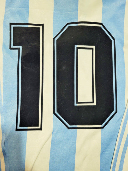 Maradona Argentina Adidas 1990 WORLD CUP Home Soccer Jersey Shirt M Adidas