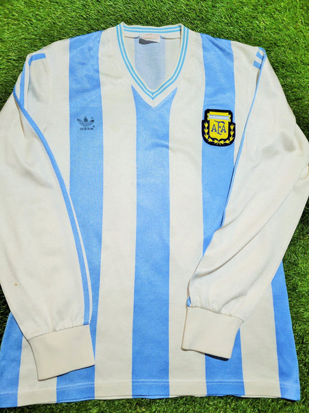 Maradona Argentina Adidas 1990 WORLD CUP Home Soccer Jersey Shirt M Adidas