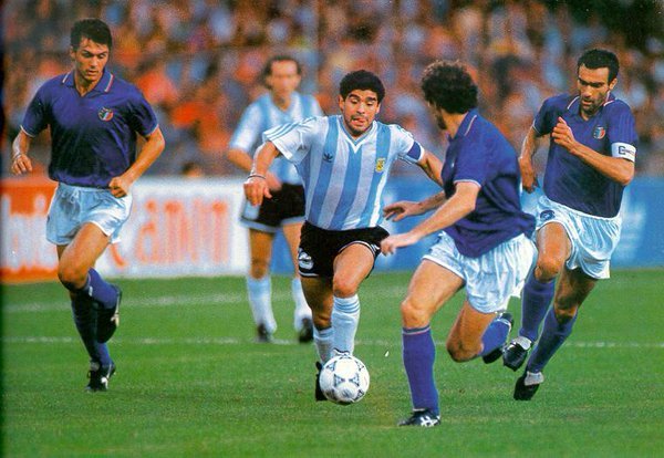 Maradona Argentina Adidas 1990 WORLD CUP Home Soccer Jersey Shirt M Adidas