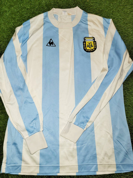 Maradona Argentina Le Coq Sportif 1986 1980's Home Jersey Shirt Camiseta Maglia L Le Coq Sportif