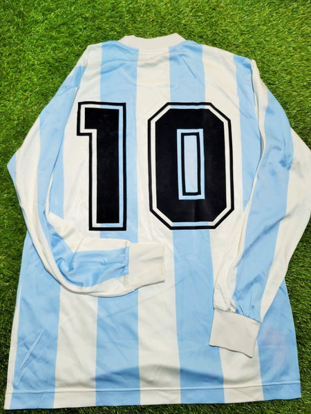 Maradona Argentina Le Coq Sportif 1986 1980's Home Jersey Shirt Camiseta Maglia L Le Coq Sportif