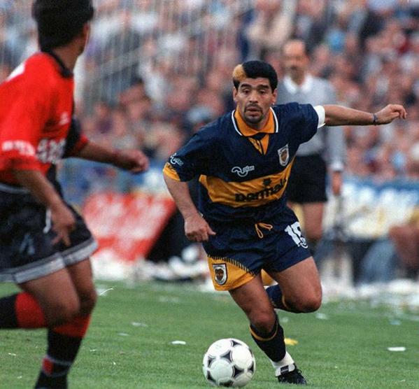 Maradona Boca Juniors 1995 1996 Olan Home Jersey Shirt Camiseta Maglia L foreversoccerjerseys
