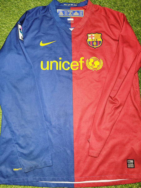 Marquez Barcelona TREBLE SEASON 2008 2009 Home Long Sleeve Soccer Jersey Shirt L SKU# 286785-655 Nike