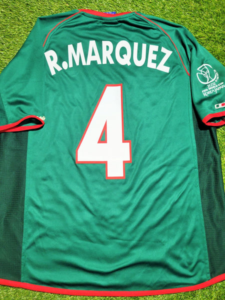 Marquez Mexico Atletica 2002 WORLD CUP Soccer Home Jersey Camiseta XL Atletica