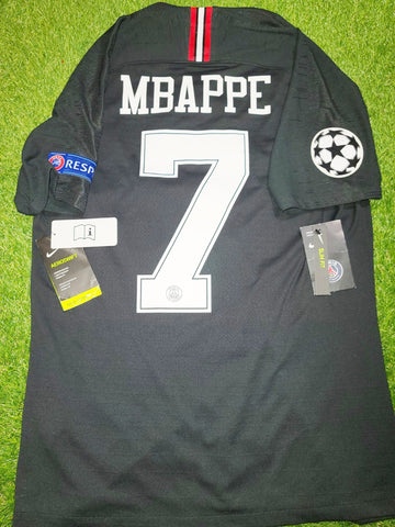 Mbappe Psg Paris Saint Germain 2018 2019 JORDAN VAPORKNIT PLAYER ISSUE Black Away Jersey BNWT M SKU# 918923-012 foreversoccerjerseys