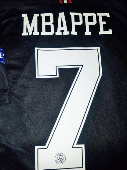 Mbappe Psg Paris Saint Germain JORDAN 2018 2019 Black Jersey SKU# 919010-012 XL foreversoccerjerseys