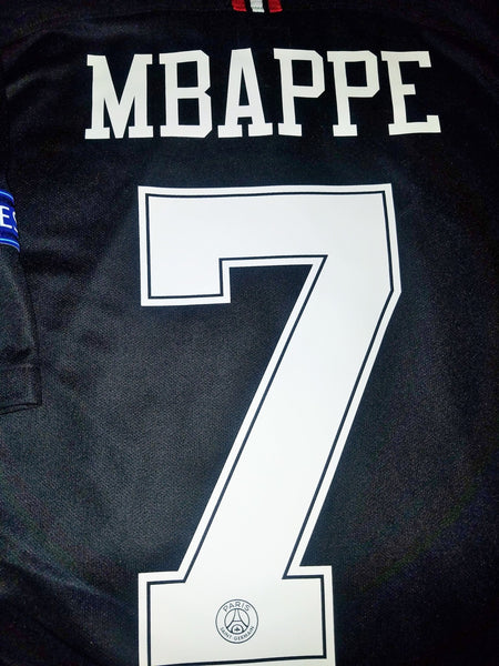 Mbappe Psg Paris Saint Germain JORDAN 2018 2019 Black Jersey SKU# 919010-012 XL foreversoccerjerseys