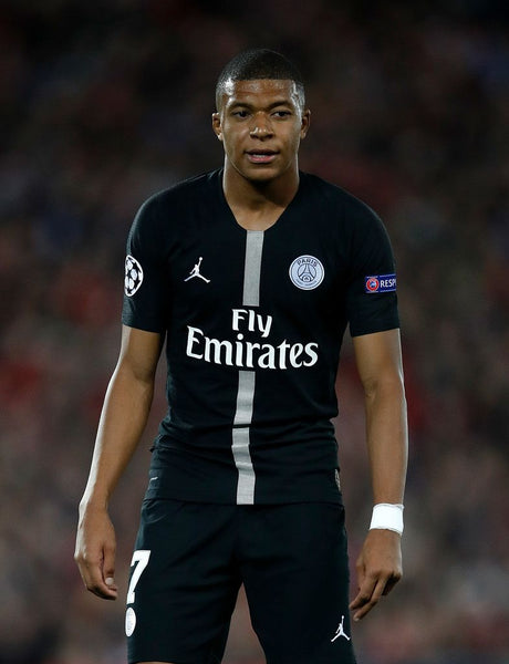 Mbappe Psg Paris Saint Germain JORDAN 2018 2019 Black Third Jersey M SKU# 919010-012 foreversoccerjerseys