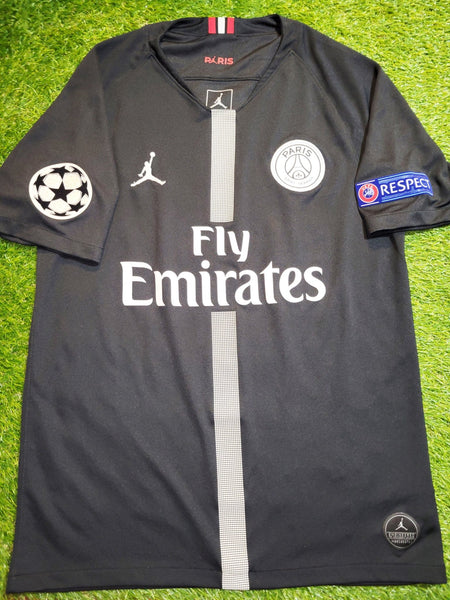 Mbappe Psg Paris Saint Germain JORDAN 2018 2019 Black Third Jersey M SKU# 919010-012 foreversoccerjerseys